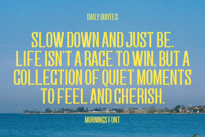 Mornings Font