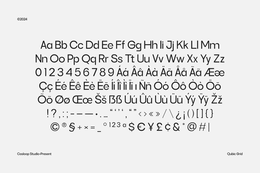 Qubic Grid Font Family
