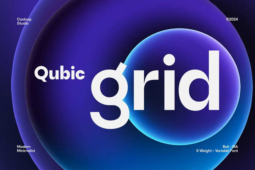 Qubic Grid Font Family