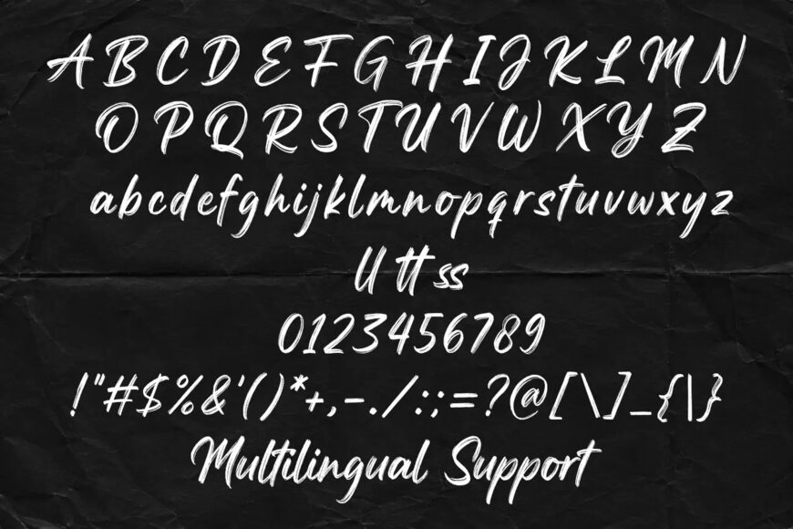 Racked Brush Font