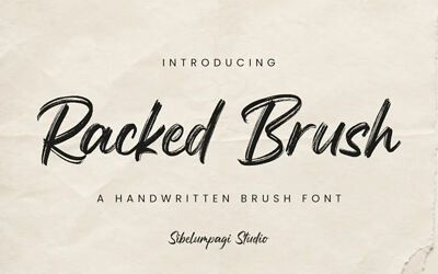 Racked Brush Font