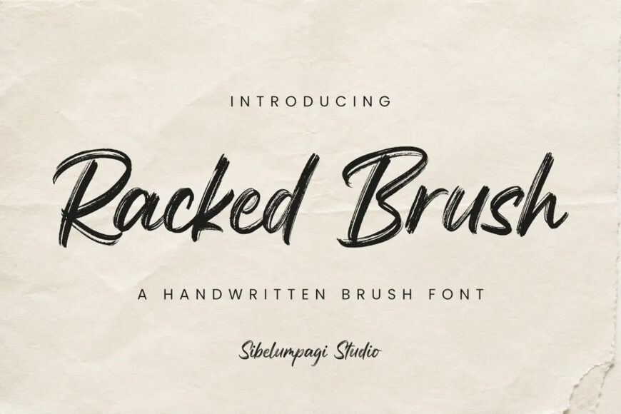 Racked Brush Font