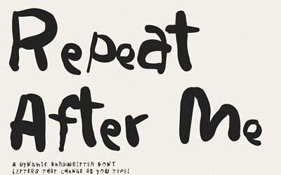 Repeat After Me Font