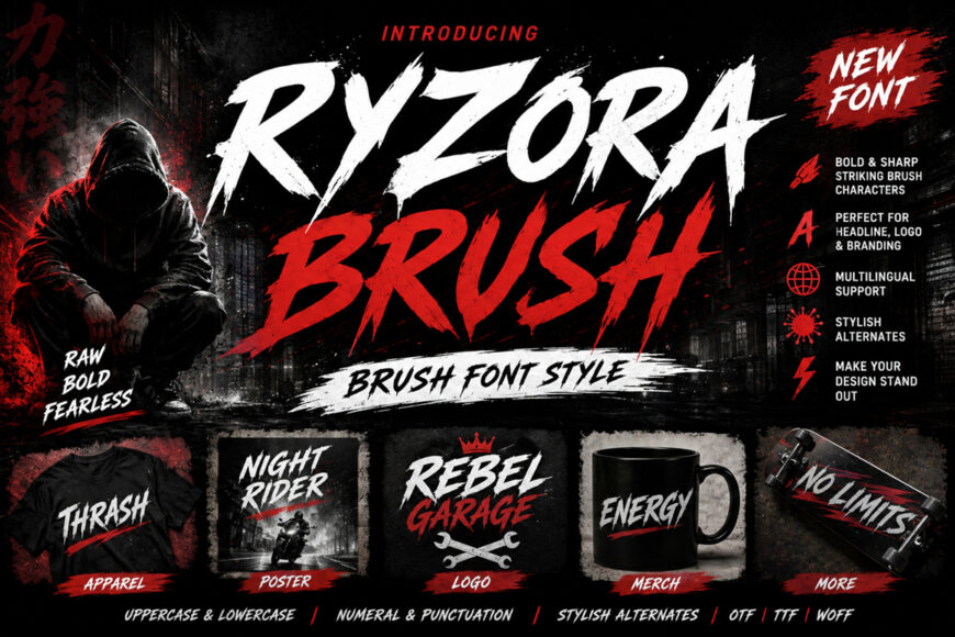 Ryzora Brush Font
