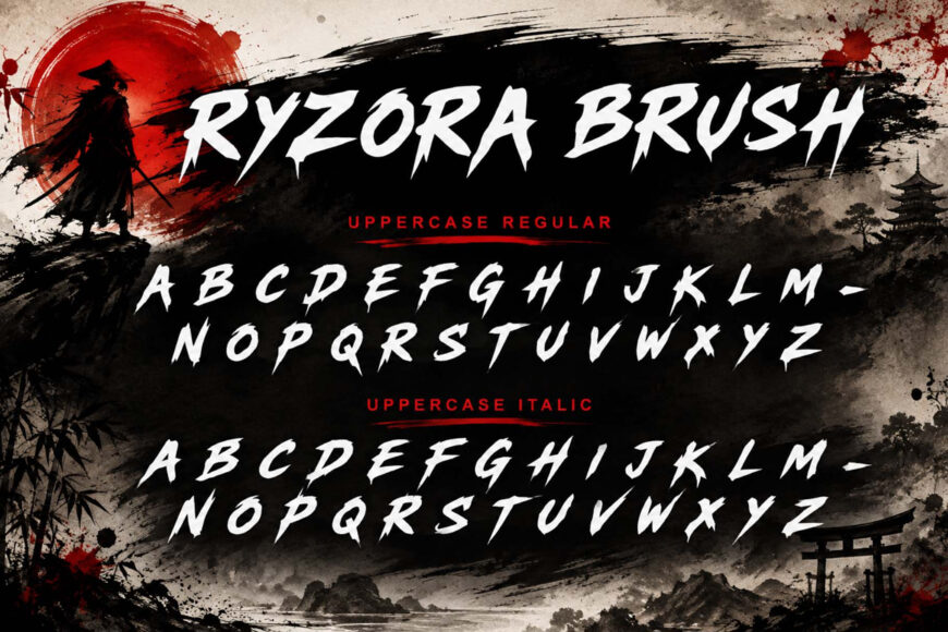 Ryzora Brush Font