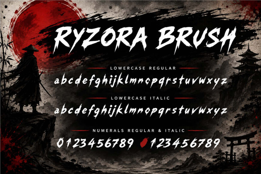 Ryzora Brush Font