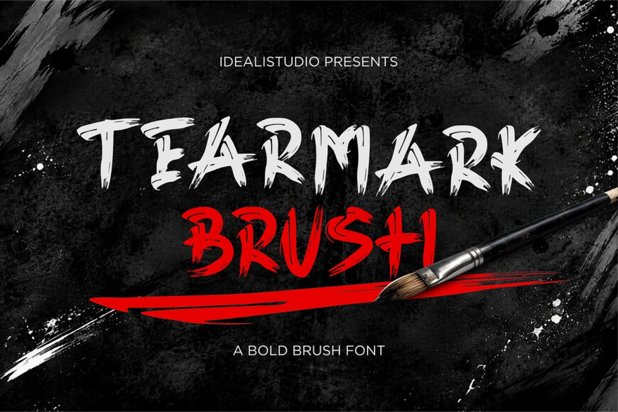 Tearmark Brush Font