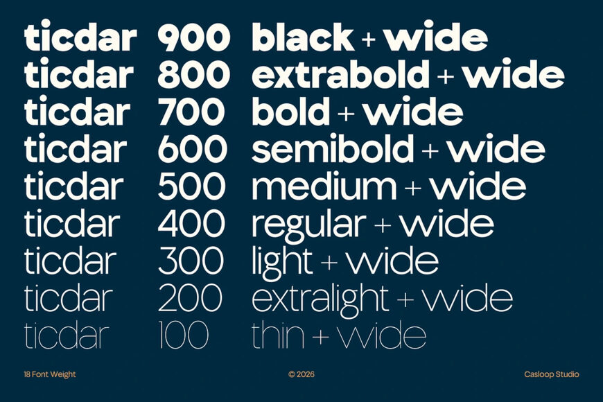 Ticdar Font Family