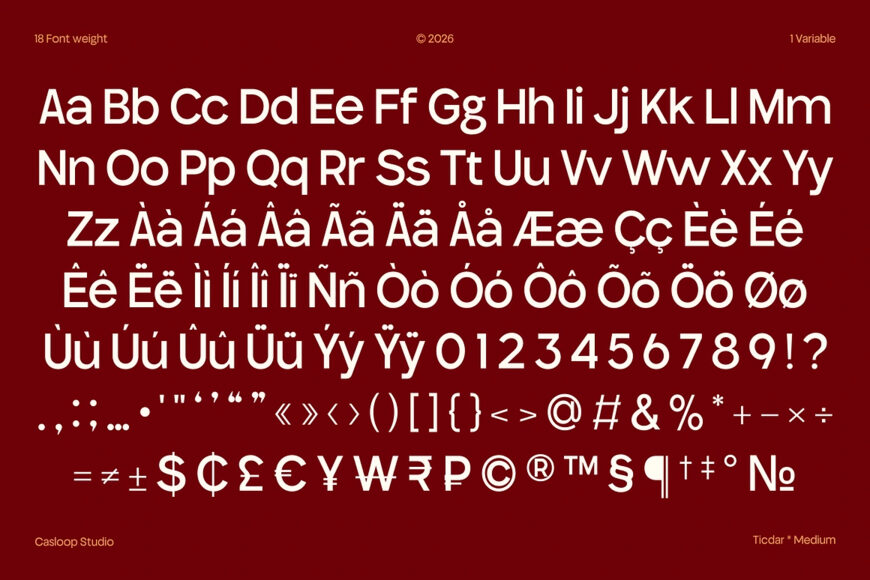 Ticdar Font Family