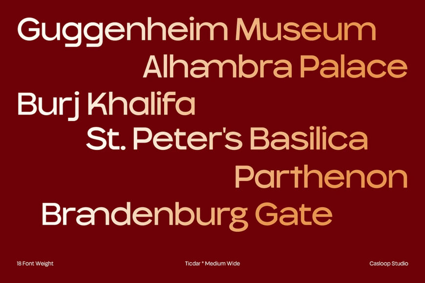 Ticdar Font Family