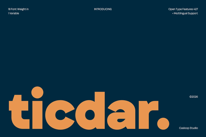 Ticdar Font Family