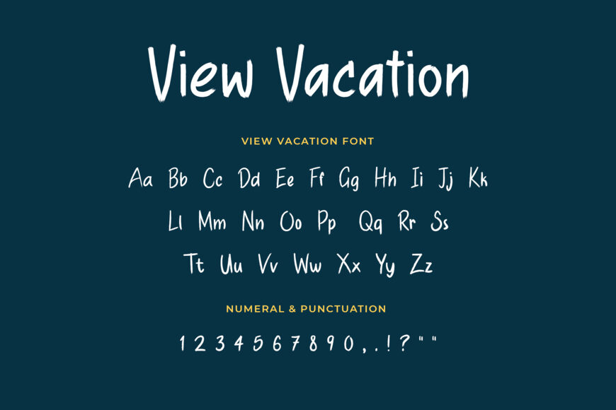 View Vacation Font