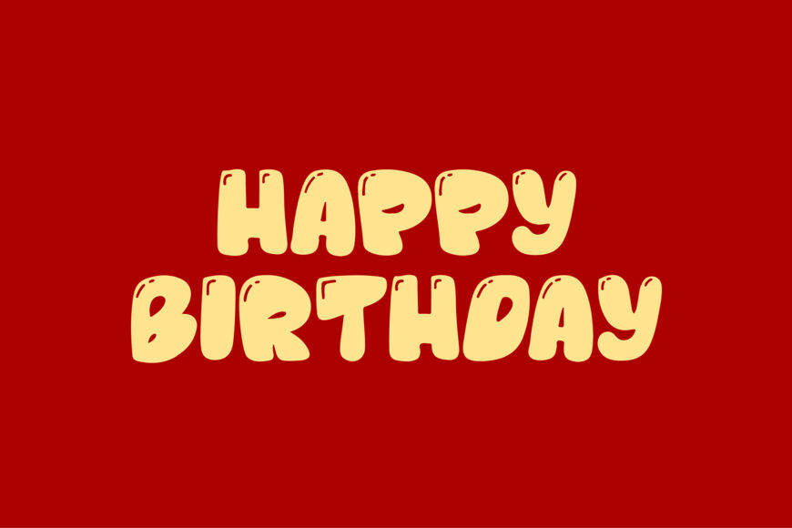 Balloon Birthday Font