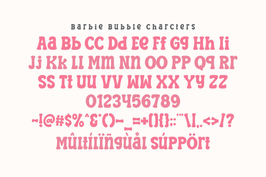 Barbie Bubble Font