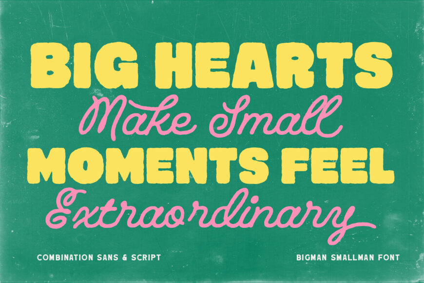 Bigman Smallman Font Duo