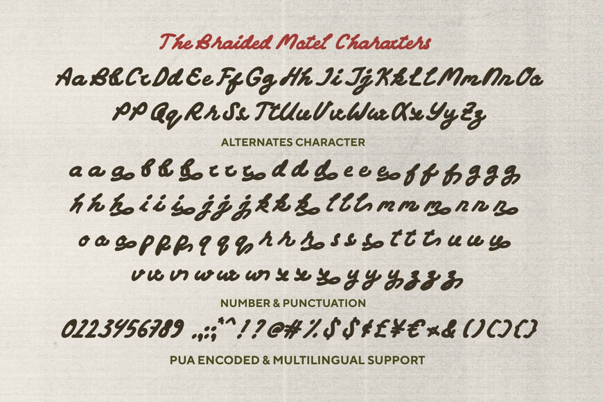 Braided Motel Font