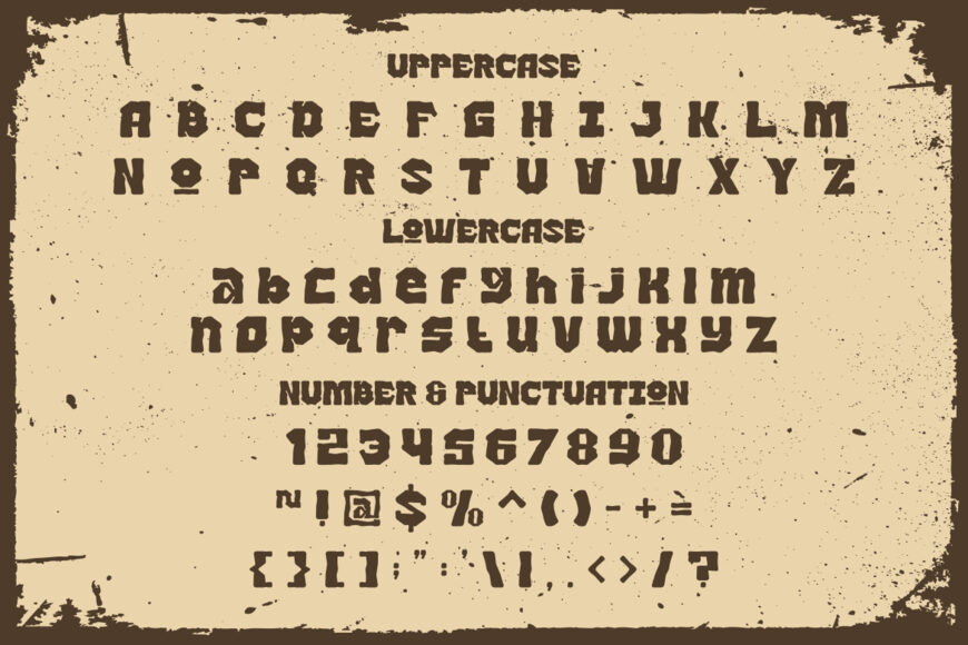 Broken Rivet Font