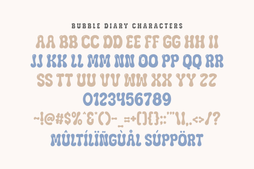 Bubble Diary Font