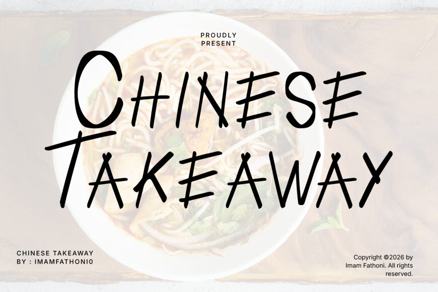 Chinese Takeaway Font