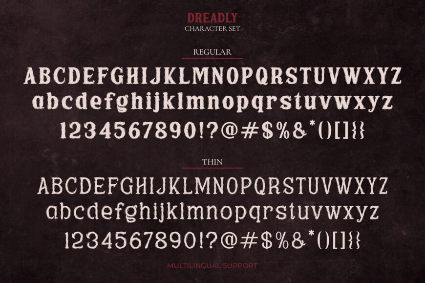 Dreadly Thin Font