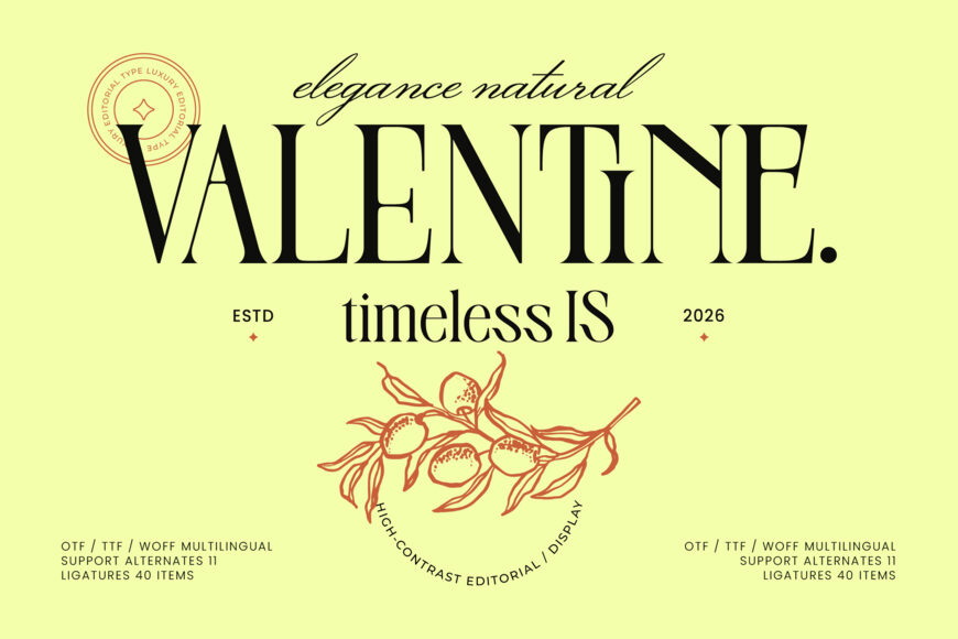 Elegance Natural Valentine Font