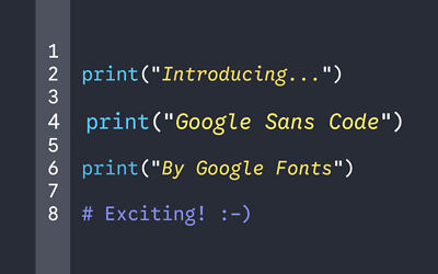 Google Sans Code Font Family