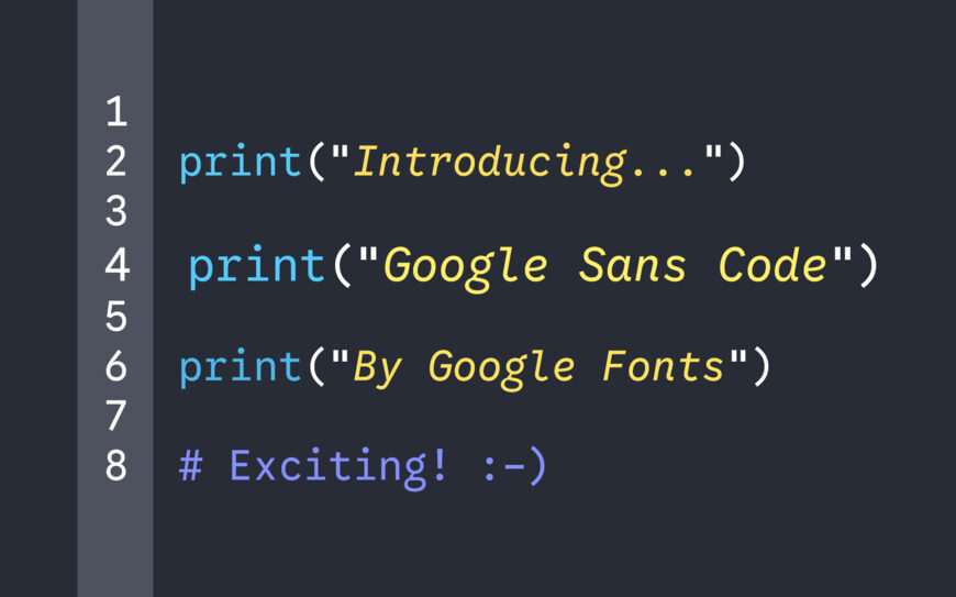 Google Sans Code Font Family