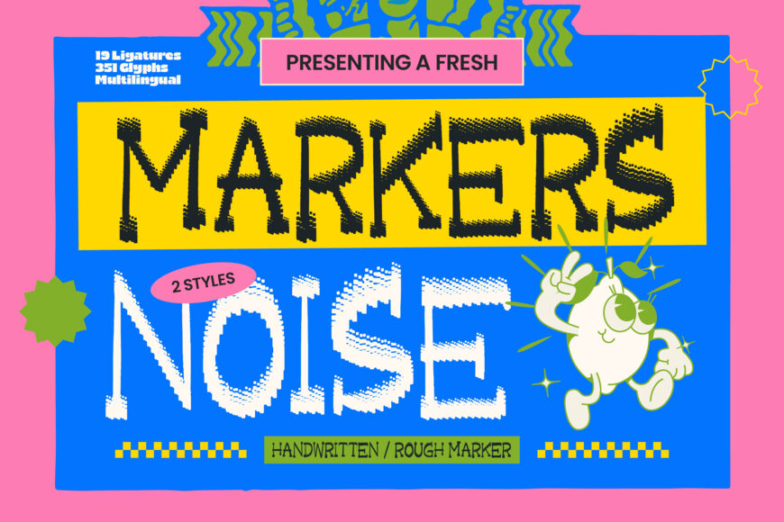 Markers Noise Font