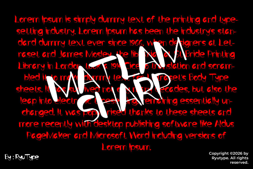 Matlam Sharp Font