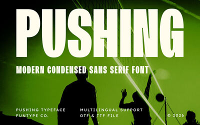 Pushing Font