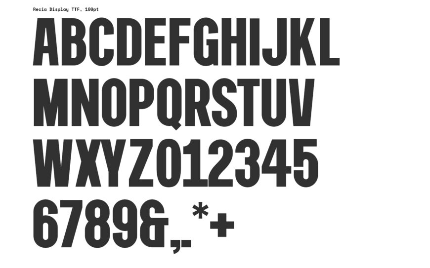 Recia Display Font