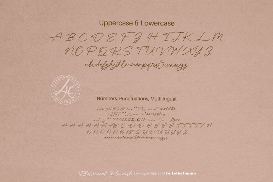 Rhetorical Flourish Font