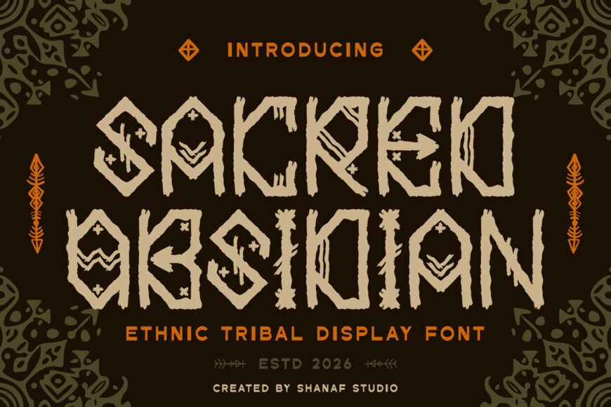 Sacred Obsidian Font