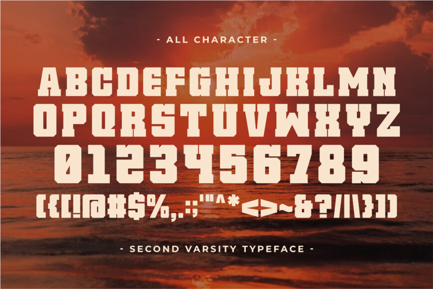Second Varsity Font