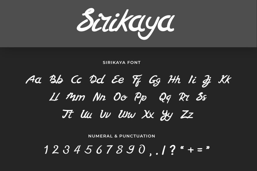 Sirikaya Font