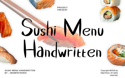 Sushi Menu Font