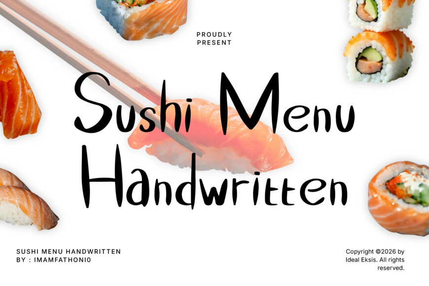 Sushi Menu Font