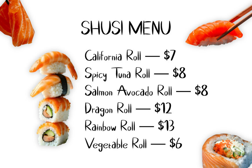 Sushi Menu Font