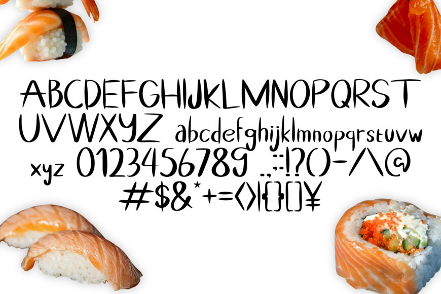 Sushi Menu Font