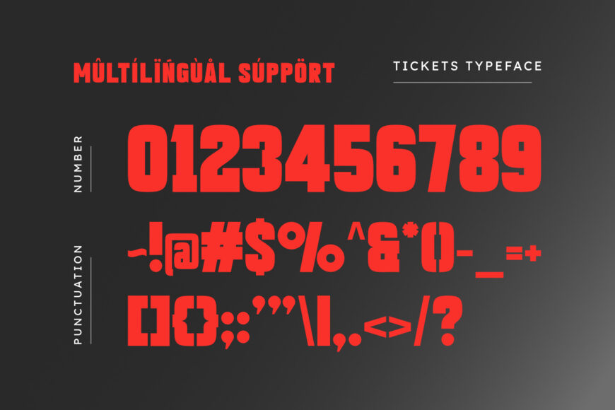 Tickets Font