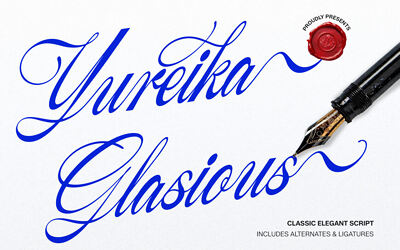 Yureika Glasious Font