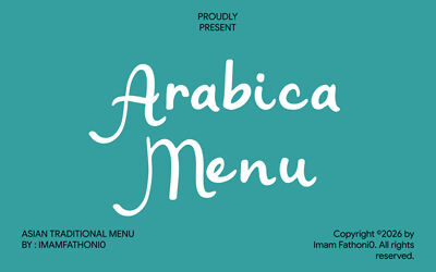 Arabica Menu Font