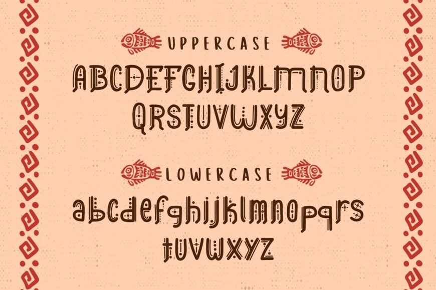Aztec Line Font