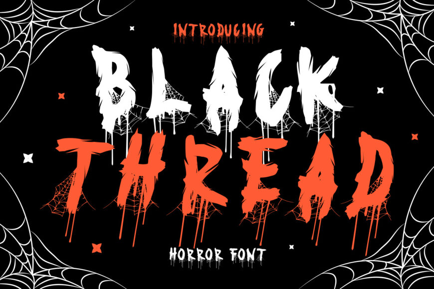 Black Thread Font