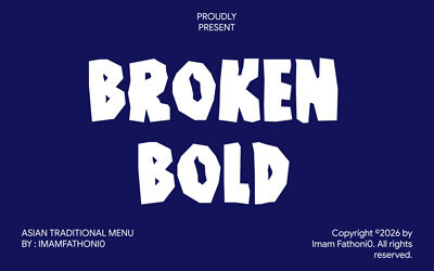 Broken Bold Font