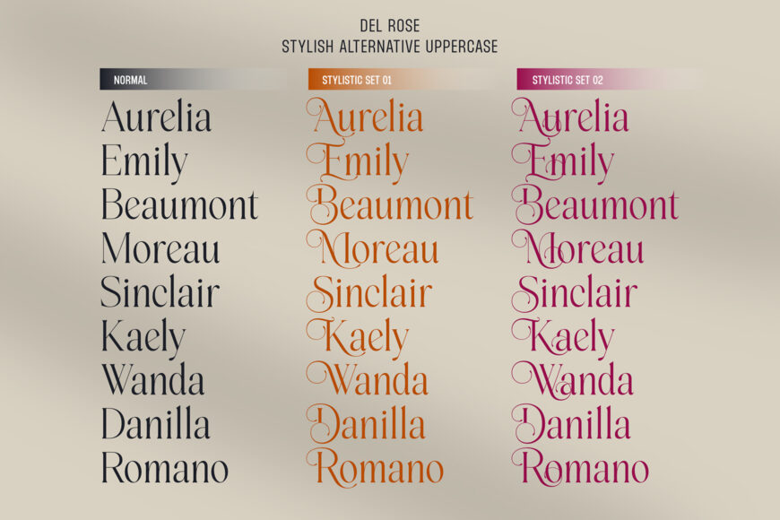 Del Rose Font