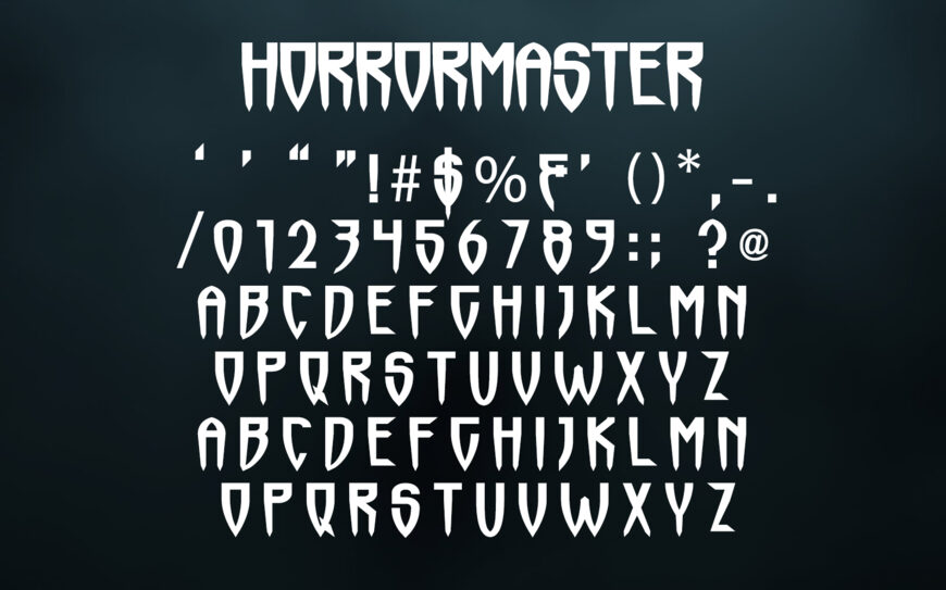 Horrorfind Horrormaster Font