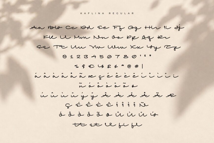 Kaflina Oblique Font