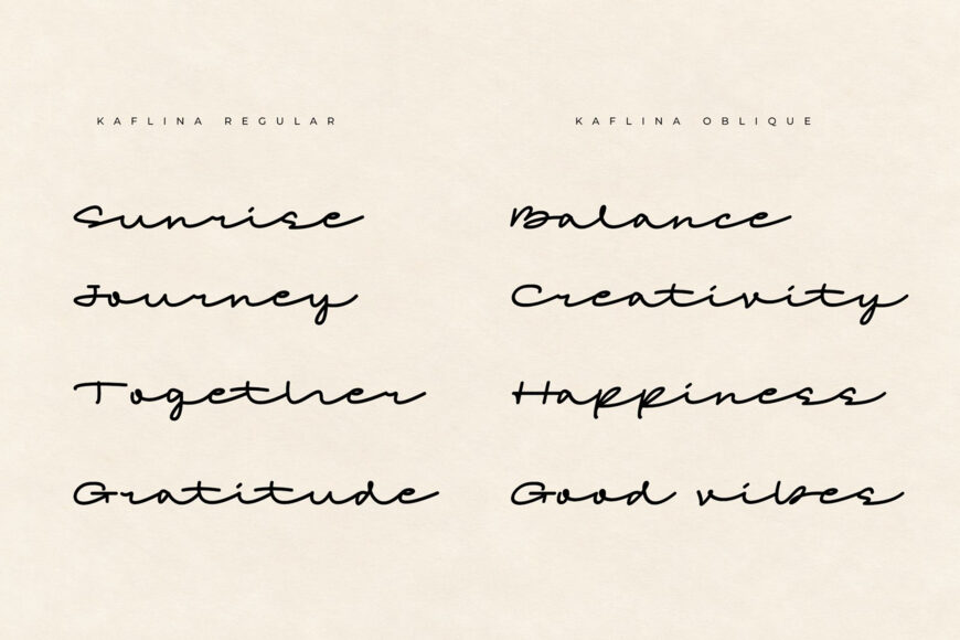 Kaflina Oblique Font