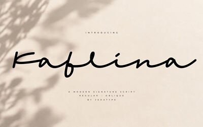 Kaflina Oblique Font